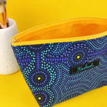 Load image into Gallery viewer, Desert Landscape Medium Cosmetic Bag. Aboriginal Design