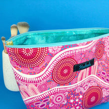 Load image into Gallery viewer, Women's Journey Large Makeup Bag. By Aboriginal Artist Debbie Scott