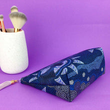 Load image into Gallery viewer, Sunset Night Dreaming Medium Cosmetic Bag. Aboriginal Design
