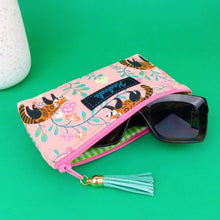 Load image into Gallery viewer, Red Panda Sunglasses bag, glasses case. Coral Glasses Case. - Kashzale Cosmetic Bags