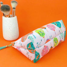 Load image into Gallery viewer, Lanterns Medium Makeup Bag. Pale Pink Makeup Bag. - Kashzale Cosmetic Bags