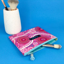 Load image into Gallery viewer, Women's Journey Small Clutch, Small makeup bag. By Aboriginal Artist Debbie Scott