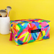 Load image into Gallery viewer, Confetti Large Box Cosmetic Bag. By Lordy Dordie Art