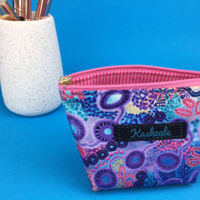 Load image into Gallery viewer, Coral Dreaming Small Makeup Bag by Mahalia Mabo - Kashzale Cosmetic Bags