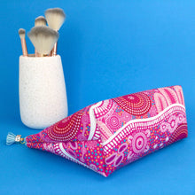 Load image into Gallery viewer, Women's Journey Medium Cosmetic Bag. By Aboriginal Artist Debbie Scott