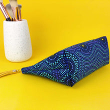 Load image into Gallery viewer, Desert Landscape Medium Cosmetic Bag. Aboriginal Design