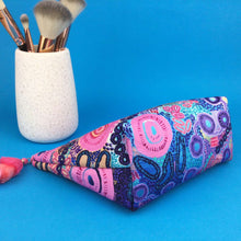 Load image into Gallery viewer, Coral Dreaming Medium Cosmetic Bag. Mahalia Mabo Design. - Kashzale Cosmetic Bags