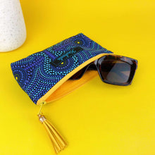 Load image into Gallery viewer, Desert Landscape Sunglasses bag, glasses case. Aboriginal design