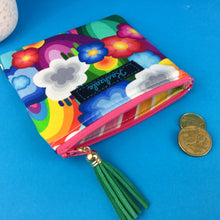 Load image into Gallery viewer, Rainbow Land Coin Purse. Kasey Rainbow Design - Kashzale Cosmetic Bags