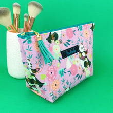 Load image into Gallery viewer, Pink Pandas Medium Cosmetic Bag. Pink Cosmetic Bags - Kashzale Cosmetic Bags