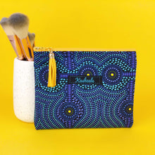 Load image into Gallery viewer, Desert Landscape Small Clutch, Small makeup bag. Aboriginal Design