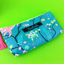 Load image into Gallery viewer, Teal Pandas and Tigers Sunglasses bag, glasses case. Teal Glasses Cases - Kashzale Cosmetic Bags