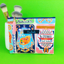 Load image into Gallery viewer, Tarot Time Small Clutch, Small makeup bag.