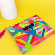 Load image into Gallery viewer, Confetti Small Clutch, Small makeup bag. By  Lordy Dordie Art