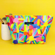 Load image into Gallery viewer, Confetti Large Makeup Bag. By Lordy Dordie Art