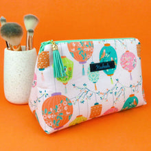 Load image into Gallery viewer, Lanterns Medium Makeup Bag. Pale Pink Makeup Bag. - Kashzale Cosmetic Bags