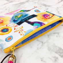 Load image into Gallery viewer, Hummingbird Small Clutch, Small makeup bag. - Kashzale Cosmetic Bags