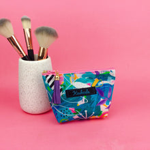 Load image into Gallery viewer, Mighty Jungle Small Makeup Bag. Deb McNaughton Design - Kashzale Cosmetic Bags