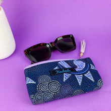 Load image into Gallery viewer, Sunset Night Dreaming Sunglasses bag, glasses case. Aboriginal design
