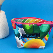 Load image into Gallery viewer, Rainbow Land Small Makeup Bag.  Kasey Rainbow Design. - Kashzale Cosmetic Bags