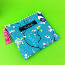 Load image into Gallery viewer, Teal Pandas and Tigers Coin Purse. Teal Coin Purse - Kashzale Cosmetic Bags