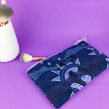 Load image into Gallery viewer, Sunset Night Dreaming Zipper Pouch, Travel Pouch. Aboriginal Design.