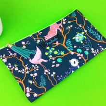 Load image into Gallery viewer, Navy Pandas and Tigers Zipper Pouch, Travel Pouch. Navy Travel Pouch - Kashzale Cosmetic Bags