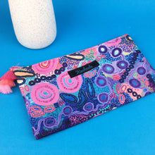 Load image into Gallery viewer, Coral Dreaming Zipper Pouch, Travel Pouch. Mahalia Mabo Design. - Kashzale Cosmetic Bags