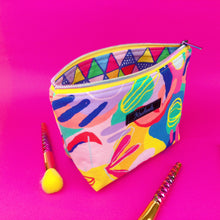 Load image into Gallery viewer, Disco Medium Cosmetic Bag. World of Mik Design. - Kashzale Cosmetic Bags