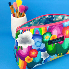Load image into Gallery viewer, Rainbow Land Medium Makeup Bag. Kasey Rainbow Design. - Kashzale Cosmetic Bags