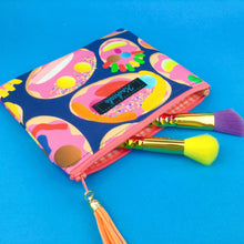 Load image into Gallery viewer, Face Bikkies Clutch, Small makeup bag. Kasey Rainbow Design. - Kashzale Cosmetic Bags