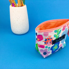 Load image into Gallery viewer, Garden Party Small Makeup Bag.  Kasey Rainbow Design. - Kashzale Cosmetic Bags
