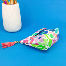 Load image into Gallery viewer, Garden Party Small Makeup Bag.  Kasey Rainbow Design. - Kashzale Cosmetic Bags