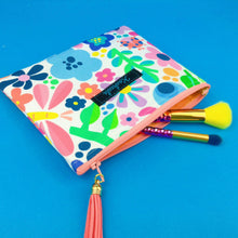 Load image into Gallery viewer, Garden Party Clutch, Small makeup bag. Kasey Rainbow Design. - Kashzale Cosmetic Bags