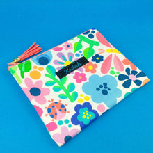 Load image into Gallery viewer, Garden Party Clutch, Small makeup bag. Kasey Rainbow Design. - Kashzale Cosmetic Bags
