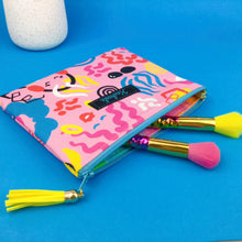 Load image into Gallery viewer, Through the Ages Clutch, Small makeup bag. Kasey Rainbow Design. - Kashzale Cosmetic Bags