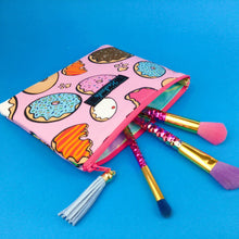Load image into Gallery viewer, Donuts Clutch, Small makeup bag. Kasey Rainbow Design. - Kashzale Cosmetic Bags