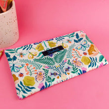 Load image into Gallery viewer, Green and Cream Zipper Pouch, Travel Pouch. - Kashzale Cosmetic Bags