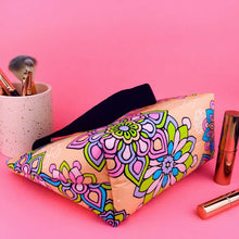 Load image into Gallery viewer, Mandala Magnifica Peach Large Makeup Bag. Exclusive Design. - Kashzale Cosmetic Bags