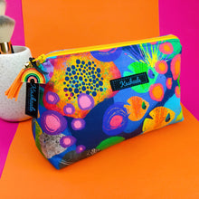 Load image into Gallery viewer, Reef Rainbow Medium Makeup Bag.  Kasey Rainbow Design. - Kashzale Cosmetic Bags