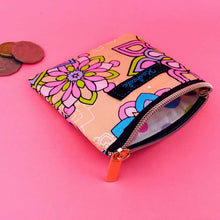 Load image into Gallery viewer, Mandala Magnifica Peach Coin Purse. Kashzale Exclusive Design - Kashzale Cosmetic Bags