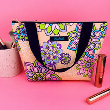 Load image into Gallery viewer, Mandala Magnifica Peach Large Makeup Bag. Exclusive Design. - Kashzale Cosmetic Bags