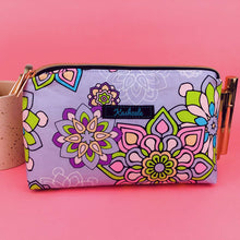 Load image into Gallery viewer, Mandala Magnifica Mauve Medium Makeup Bag.  Exclusive Design. - Kashzale Cosmetic Bags