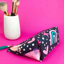 Load image into Gallery viewer, Roller Skating Rainbow Medium Cosmetic Bag. - Kashzale Cosmetic Bags