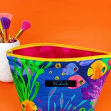 Load image into Gallery viewer, Reef Rainbow Medium Cosmetic Bag. Kasey Rainbow Design. - Kashzale Cosmetic Bags
