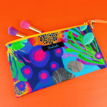 Load image into Gallery viewer, Reef Rainbow Zipper Pouch, Travel Pouch.  Kasey Rainbow Design. - Kashzale Cosmetic Bags