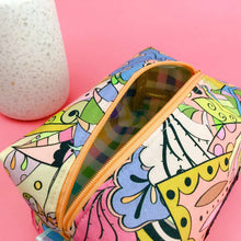 Load image into Gallery viewer, Pastel Abstract Medium Box Makeup Bag. - Kashzale Cosmetic Bags