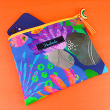 Load image into Gallery viewer, Reef Rainbow Clutch, Small makeup bag. Kasey Rainbow Design. - Kashzale Cosmetic Bags