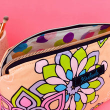 Load image into Gallery viewer, Mandala Magnifica Peach Medium Makeup Bag.  Exclusive Design. - Kashzale Cosmetic Bags