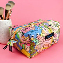 Load image into Gallery viewer, Pastel Abstract Large Box Cosmetic Bag.
